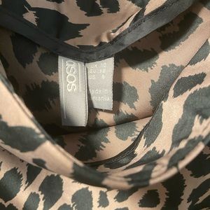 Leopard midi silky skirt